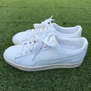 Puma Clyde Premium White Leather Frosted Ivory 394834-01